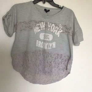 Super cute lace crop tee from Rue 21